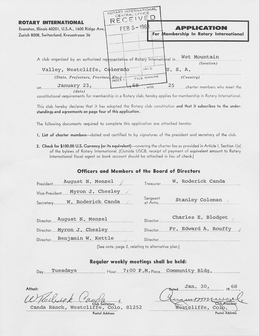 Original Application